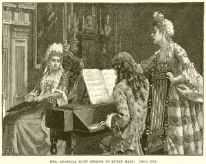 Paní Arabella Huntová zpívá královně Mary od English School