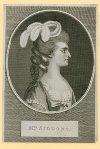 Paní Sarah Siddons, herečka od English School