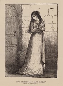 Paní Siddonsová jako "Jane Shore" (rytina) od English School