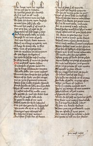 Ms326 f166v, Confessio Amantis od Johna Gowera (pero a inkoust na pergamenu) od English School