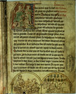 Ms.O.1.20.f.241v Jerome: Lékař navštěvující pacienta a lékárník, z 