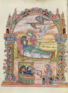Ms 274 (Y-6) fol. 32v Narození Páně, z misálu Roberta z Jumieges, kolem roku 1016 od English School