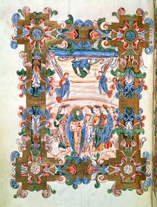 Ms 274 (Y-6) fol.81v Nanebevstoupení Krista, z misálu Roberta z Jumieges, c.1016 od English School