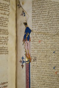 Paní New Coll 242, f.178r, Komentář k Aristotelově politice od Waltera Burleyho (pero a inkoust na pergamenu) od English School