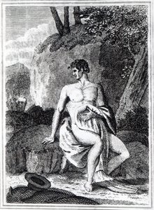Mungo Park v Africe, ilustrace z „Cesty ve vnitrozemí Afriky: provedené v letech 1795, 1796 a 1797“, vydané v roce 1816 (tisk) od English School