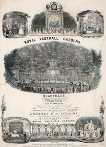 Hudební skóre pro Royal Vauxhall Gardens Quadrilles od Charlese F A Schmidta