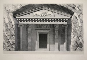 Myra - Tomb Cut in the Rock, from The Principal Ruins of Minor Asia, pub. 1863 (litho) od English School