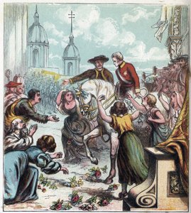 Napoleonská válka: Vévoda z Wellingtonu (1769-1852) osvobodil Madrid z francouzského sevření v roce 1812. Wellington v Madridu od English School