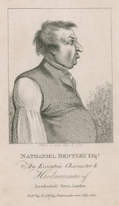 Nathaniel Bentley Esq, výstřední postava a železář z Leadenhall Street, Londýn od English School