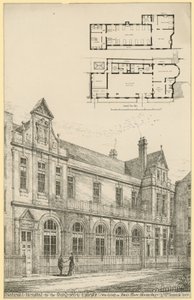 Národní nemocnice pro ochrnuté a epileptické: nové křídlo v Powis Place, Bloomsbury od English School