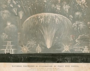 Národní ohňostroj na oslavu míru s Ruskem, 29. května 1856 od English School