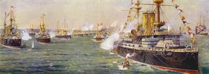 Námořní recenze na Spithead k diamantovému jubileu královny Viktorie od English School