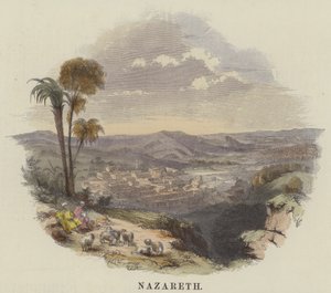 Nazareth (barevná rytina) od English School