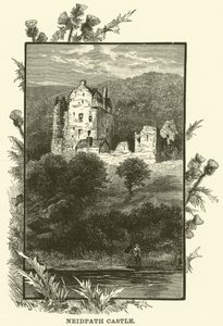 Hrad Neidpath (rytina) od English School