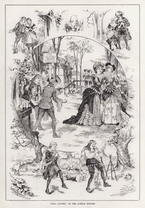 "Nell Gwynne" v divadle Avenue (rytina) od English School