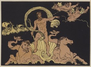 Neptun uklidňuje vlny (barva litho) od English School