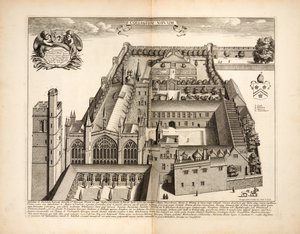 New College, deska 19 z Oxonia Illustrata od Davida Loggona, Oxford 1675 od English School