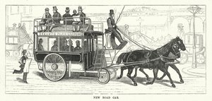 Neue Straßenbahn in London (Gravur) von English School