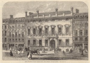 Nová budova klubu Garrick, King Street, Covent Garden od English School