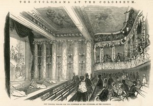 Nové divadlo, stavba pro výstavu Cyclorama v Koloseu v Londýně od English School