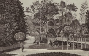 Newbury: Sandleford Water (litografie) od English School