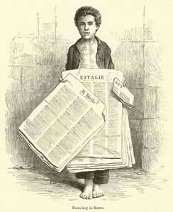 Novinář v Římě (rytina) od English School