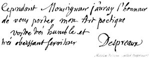 Nicholas Boileau (nazývaný Despreaux) od English School