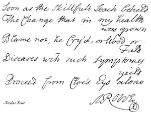 Nicholas Rowe od English School
