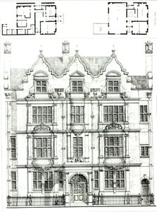 No.70 Ennismore Gardens, South Kensington, z The Building News, 23. července 1886 od English School