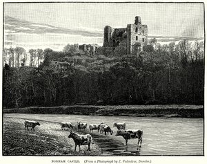 Hrad Norham (rytina) od English School