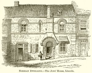 Norman Dwelling. Židovský dům, Lincoln od English School