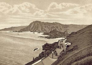 Severní Devon: Lantern Hill a Hillsboro, East Parade (litografie) od English School