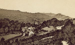 Severní Devon: Lee Church and Valley (litografie) od English School