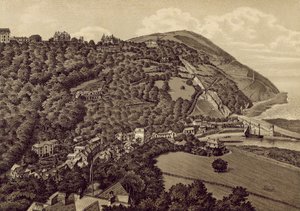 Severní Devon: Lynton a Lynmouth (litografie) od English School