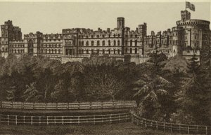 Severní fronta, hrad Windsor (litho) od English School