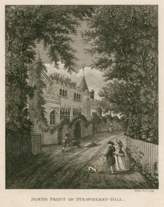 Severní fronta Strawberry Hill, Twickenham, Londýn od English School