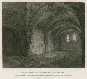 Severní pohled na Oratory of the Ancient Inn nacházející se v Tooley Street, Southwark od English School