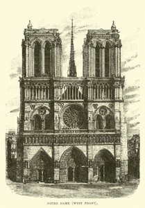 Notre Dame, západní fronta od English School