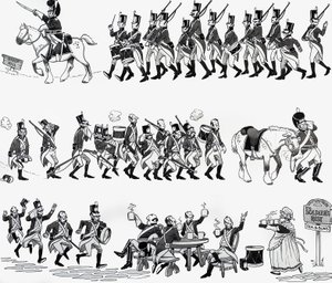 Ilustrace říkanky: Grand Old Duke of York od English School