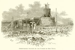 Stanice observatoře na vrcholu Ben Nevis od English School