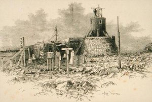 Stanice observatoře na vrcholku Ben Nevis, z 