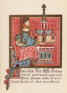 Offa, král Mercie (barevná litografie) od English School