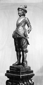 Důstojník Pikemen, 1638 (vyřezávané dřevo)