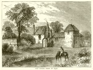 Stará křídová farma v roce 1730 od English School