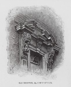 Old Doorway, 24, Carey Street (litografie) od English School