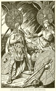 Staré hornoněmecké typy - Sigurd a Brunhild od English School
