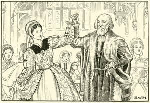 Starý Sebastian Cabot Dancing (inkoust na papíře) od English School