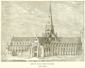 Starý St. Pauls, z jihu od English School
