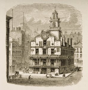 Old State House, Boston, kolem roku 1870, z 