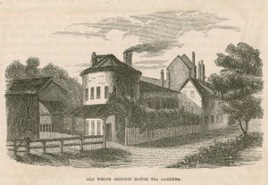 Čajové zahrady Old White Conduit House, Pentonville, Londýn od English School